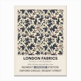 Poster Lily Lane London Fabrics Floral Pattern 1 Canvas Print