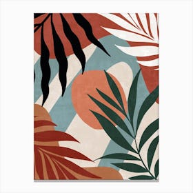 Abstract Tropical Leaves 10 Canvas Print