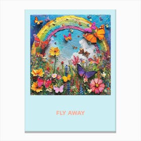 Fly Away Butterfly Collage 2 Canvas Print