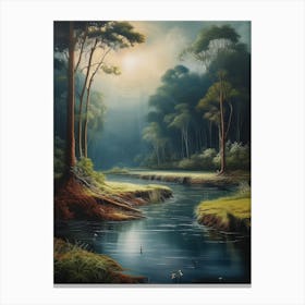 River In The Woods 1 Canvas Print