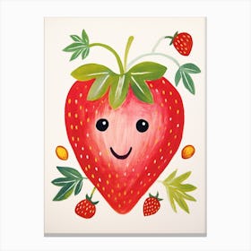 Friendly Kids Strawberry 1 Canvas Print