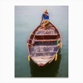 Boatman Vietnam Canvas Print