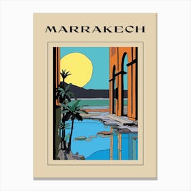 Minimal Design Style Of Marrakech, Morocco 1 Poster Canvas Print