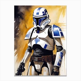 Captain Rex Star Wars Painting (18) Canvas Print