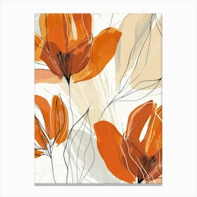 Orange Flowers 15 Canvas Print