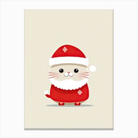 Santa Claus Cat 11 Canvas Print