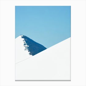 Mont Tremblant, Canada Minimal Skiing Poster Canvas Print