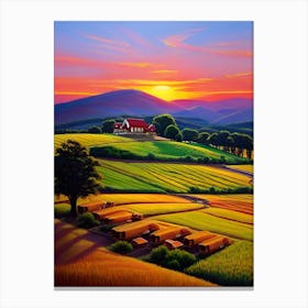 Sunset In The Countryside 36 Canvas Print