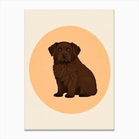 Newfoundland Illustration dog Canvas Print