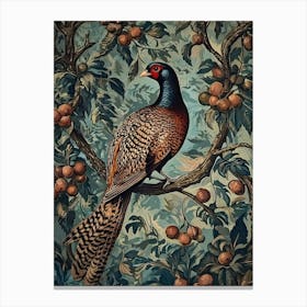 William Morris Pheasant Vintage Vintage  Canvas Print