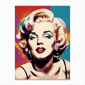 Marilyn Monroe Portrait Pop Art (29) Canvas Print