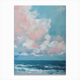 Pink Clouds At The Beach Canvas Print