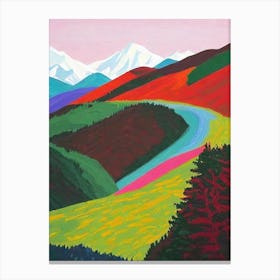 Denali National Park And Preserve 1 United States Of America Abstract Colourful Canvas Print