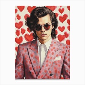 Harry Styles Heart  3 Canvas Print