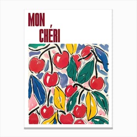 Mon Cheri Poster Cherry Painting Matisse Style 13 Canvas Print