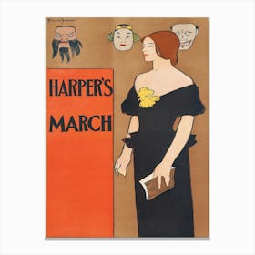 Harper's March, Edward Penfield 1 Canvas Print