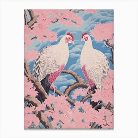 Vintage Japanese Inspired Bird Print Turkey 5 Canvas Print