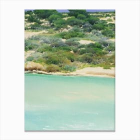 Bazaruto Archipelago Mozambique Watercolour Tropical Destination Canvas Print