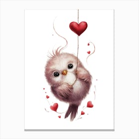 Valentine Bird Canvas Print