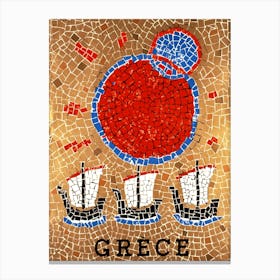 Greece, Mosaic Canvas Print