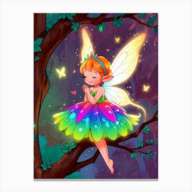 Fairy In The Forest 5 Canvas Print