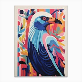 Colourful Scandi Bird Bald Eagle 4 Canvas Print