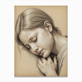 Sleeping Girl Canvas Print