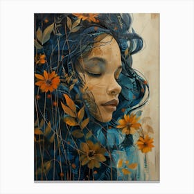 'Blue Flower' Canvas Print