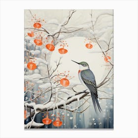 Winter Bird Painting Hummingbird 2 Canvas Print