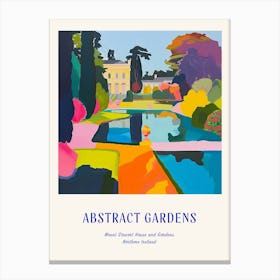 Colourful Gardens Mount Stewart House And Gardens Northern Ireland 1 Blue Poster Canvas Print