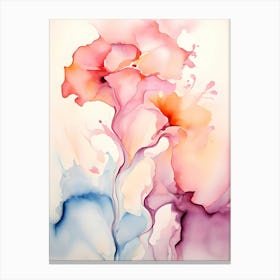 Watercolor Of Flowers 6 Canvas Print