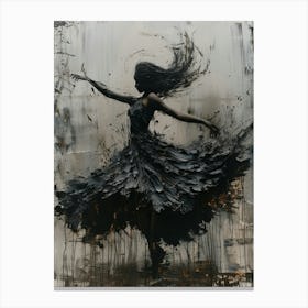Dancer In Black Canvas Print