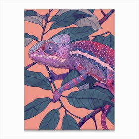 Panther Chameleon Abstract Modern Illustration 3 Canvas Print
