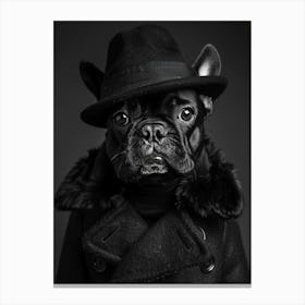 Black French Bulldog 1 Canvas Print