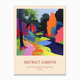 Colourful Gardens Botanischer Garten Muenchen Nymphenburg Germany 3 Red Poster Canvas Print