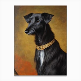 Scottish Deerhound Renaissance Portrait Oil Painting Canvas Print