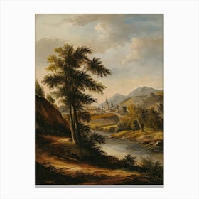 Landscape With A River Canvas Print