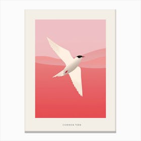 Minimalist Common Tern 2 Bird Poster Canvas Print