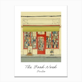 Berlin The Book Nook Pastel Colours 2 Poster Canvas Print