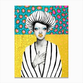 Woman - fashion - colors - photo montage Canvas Print