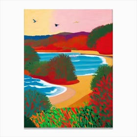 Boomerang Beach, Australia Hockney Style Canvas Print