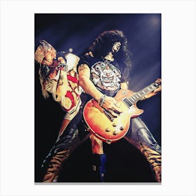 Superstars Of Slash And Axl Canvas Print