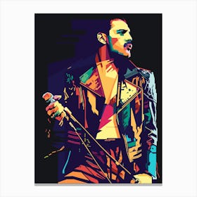 Freddie Mercury Style WPAP Canvas Print