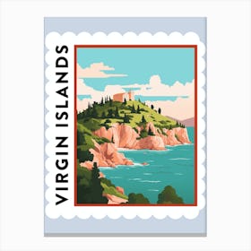 Virgin Islands 2 Travel Stamp Poster Canvas Print