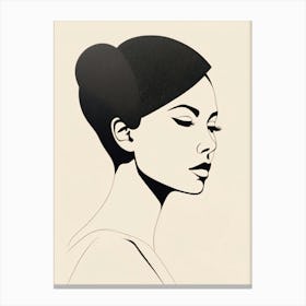 Minimalist Woman Illustration Canvas Print