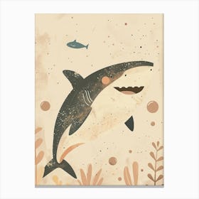 Shark & Fish In The Ocean Canvas Print