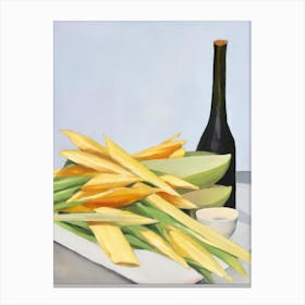 Bamboo Shoots Tablescape vegetable Canvas Print