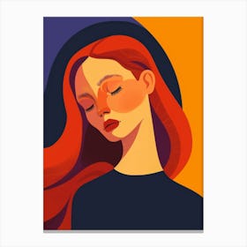 Girl With Red Hair 6 Canvas Print