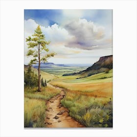 Watercolor Of A Path.7 Canvas Print