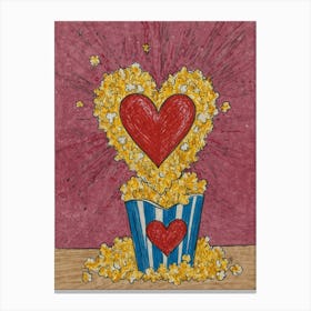 Heart Of Popcorn 1 Canvas Print